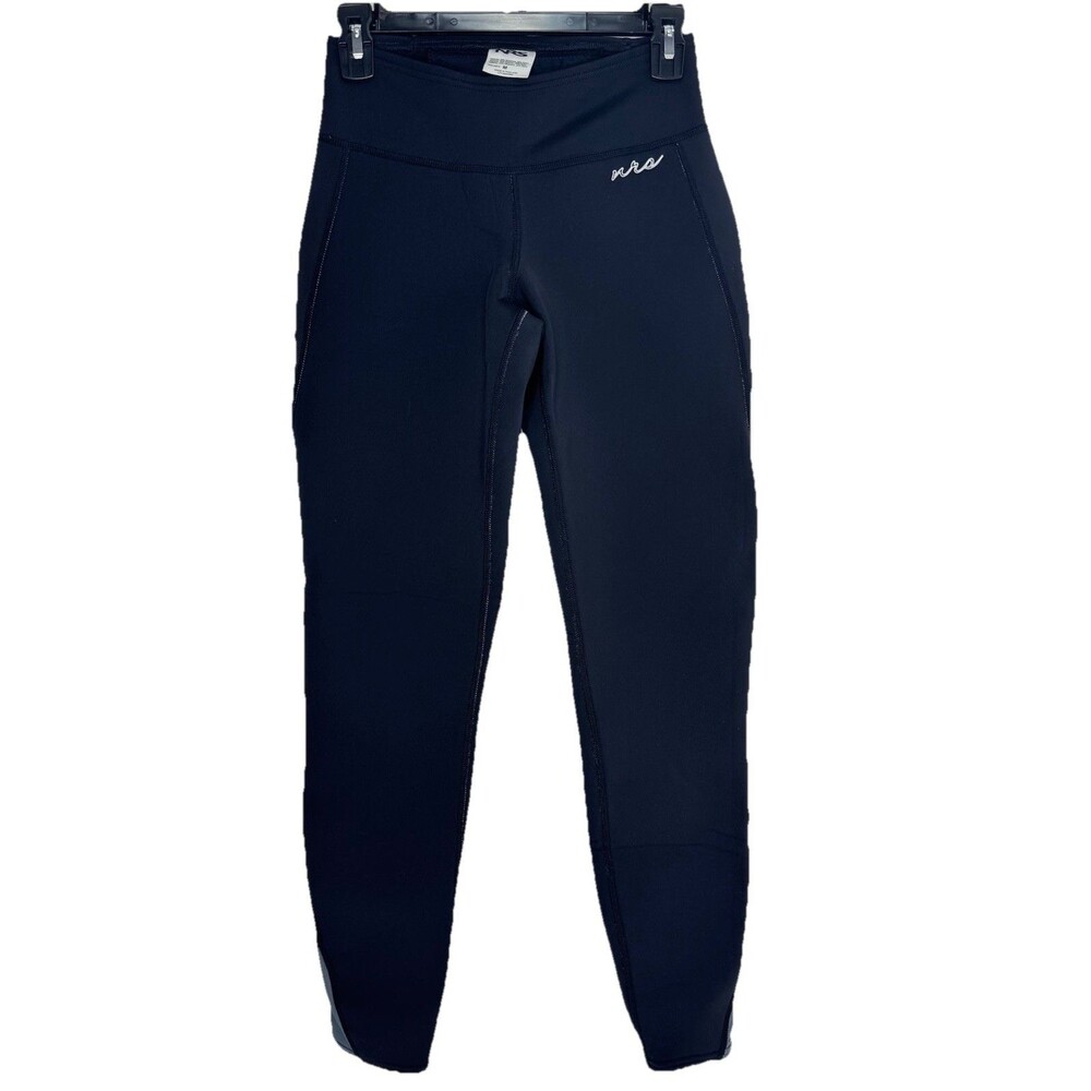 NRS Women HydroSkin 1.5 Neoprene Wetsuit Pants Charcoal Heather Black Kayak M